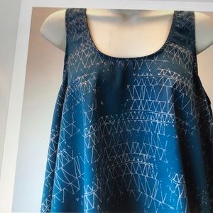 New LUSH aqua and tan graphic tank